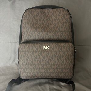 Michael Kors Signature MK Brown Backpack